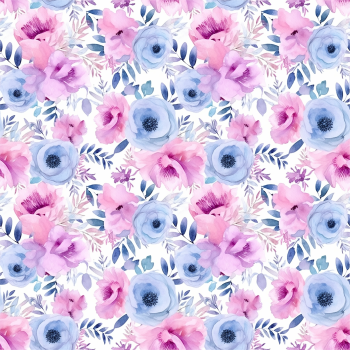 1 Restmeter Little Cut Girl Pink Flowers